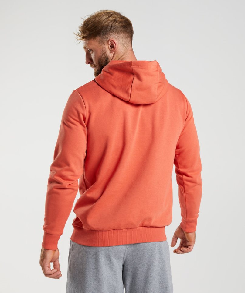 Men's Gymshark Sharkhead Infill Hoodie Orange | CA 1A7D0N